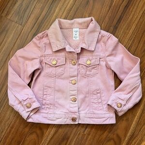 Carter's Girls' Light Pink Denim Jacket Size 4